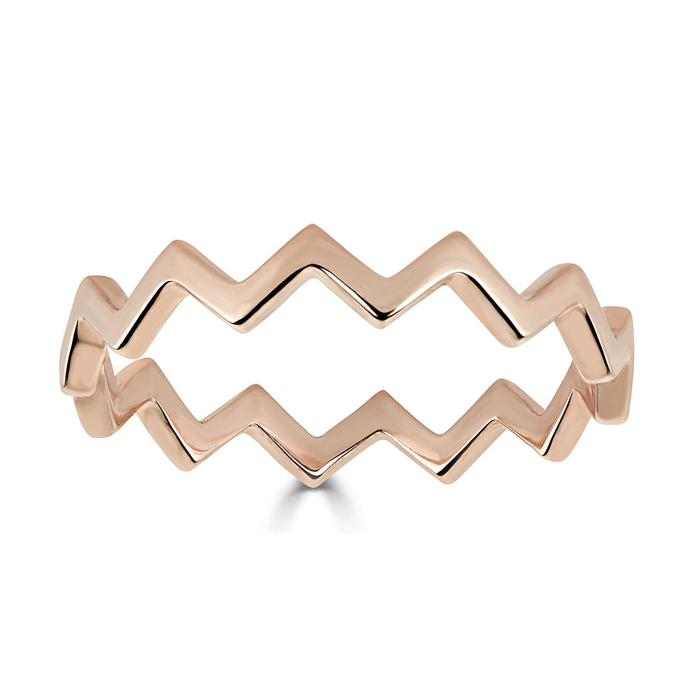 Pandora zigzag ring shop rose gold