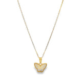 14K GOLD TRIMMED BUTTERFLY NECKLACE