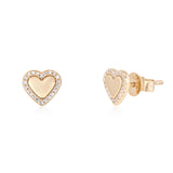 PAVE DIAMOND HEART EARRING
