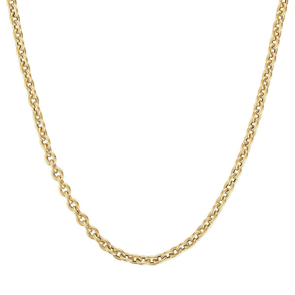 ROUND OVAL 14K YELLOW GOLD CHAIN