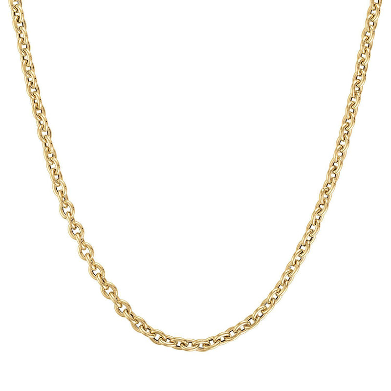 ROUND OVAL 14K YELLOW GOLD CHAIN