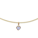 GOLD COLLAR NECKLACE WITH CHARM