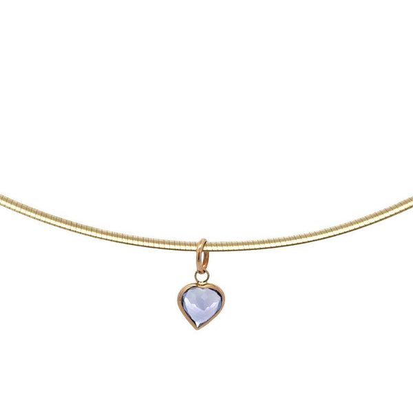 GOLD COLLAR NECKLACE WITH CHARM