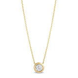 SINGLE DIAMOND ILLUSION NECKLACE