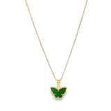 14K GOLD TRIMMED BUTTERFLY NECKLACE