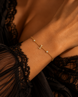 INITIAL DIAMOND BEZEL BRACELET