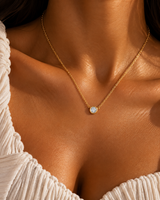 SINGLE DIAMOND ILLUSION NECKLACE