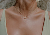 DIAMOND CROSS PENDANT NECKLACE