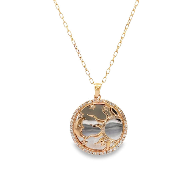 CELESTIAL DIAMOND PENDENT NECKLACE