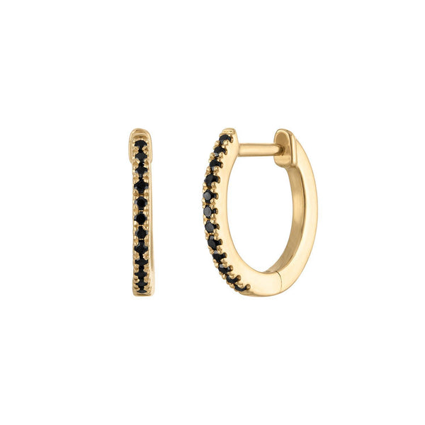 PETITE BLACK DIAMOND CUFF EARRINGS