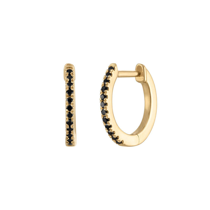 PETITE BLACK DIAMOND CUFF EARRINGS