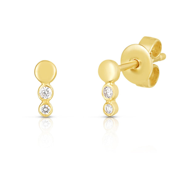 BEAD DROP DIAMOND EARRING
