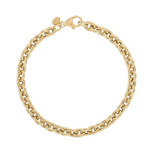 ROUND OVAL 14K YELLOW GOLD BRACELET