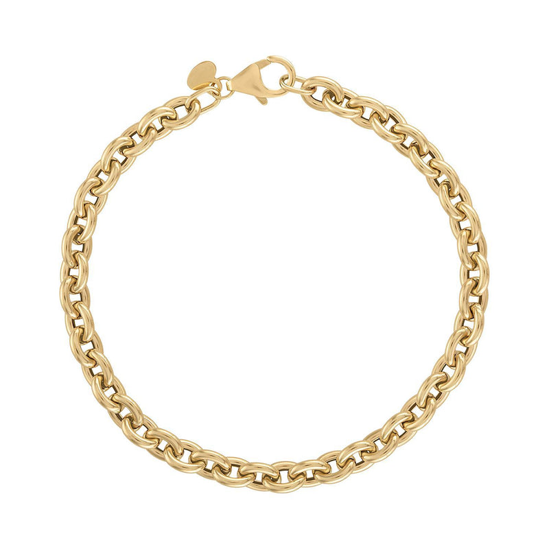 ROUND OVAL 14K YELLOW GOLD BRACELET
