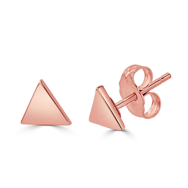 TRIANGLE ROSE GOLD EARRING