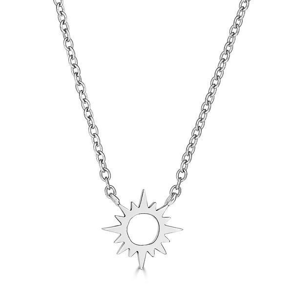 STARBURST WHITE GOLD  NECKLACE