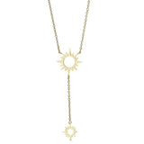 STARBURST LARIAT YELLOW GOLD NECKLACE