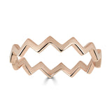 ZIG ZAG ROSE GOLD RING
