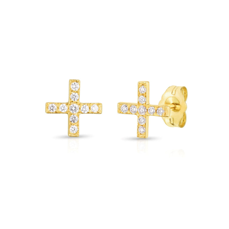 X EARRING WITH DIAMOND